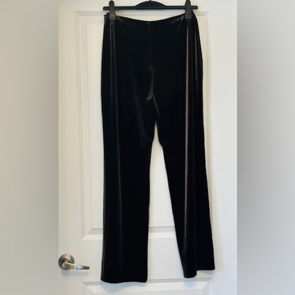 JACOB Pants Brown Velvet Stretch Hi Rise Straight-Wide Leg Sz 11/12 - Picture 3 of 6